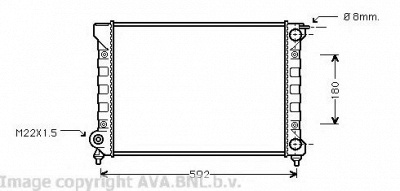 AVA QUALITY COOLING vwa2045 -  Радиатор, охлаждение двигателя